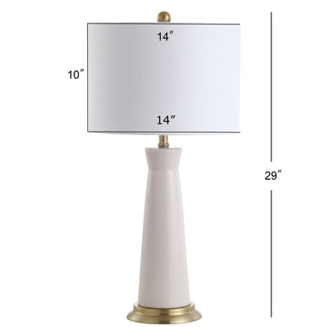 Hartley 29" Ceramic Column LED Table Lamp - JONATHAN Y